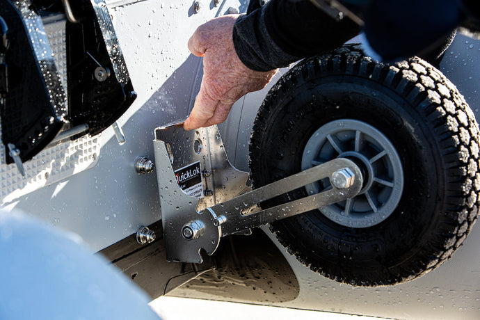 QuickLok Dinghy Launching Wheels - Installed | True Kit